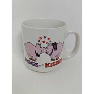 Vintage Russ Hogs And Kisses Mug Pig